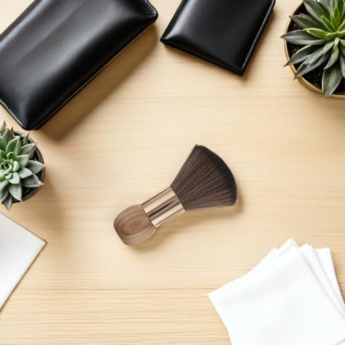 Cepillo para cuello de barbero Mikikit plumero suave de madera 6
