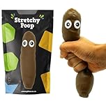 Gifton - Stretchy Poo Stress Relief Ball Fake Poop - Novelty Squishy Squeeze Sensory Fidget Toy - Gift for Boy Girl Teen Kids - Funny Birthday Present for Adults Men Women - Christmas Stocking Filler