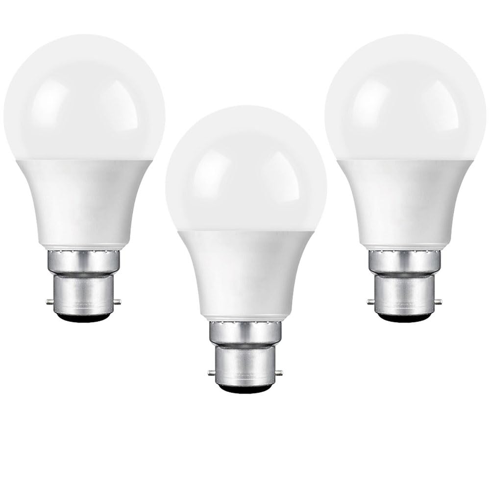 Rysa Light Bayonet Light Bulbs 120W Equivalent, 15W 1300lm Super Bright B22 LED Bulbs, Non-dimmable (3, Warm White 3000K)