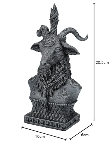 Miniatura 8 de Pacific Giftware Baphomet - Figura De Busto Con Cuernos Y Barba Trenzada 20,5 Cm , Color Negro Y Gris