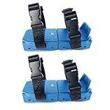 Protección para patines de hielo – Protector de cuchillas de plástico ajustable, accesorios de seguridad para equipos de patinaje sobre hielo, correas de protección de hielo al aire libre, protección