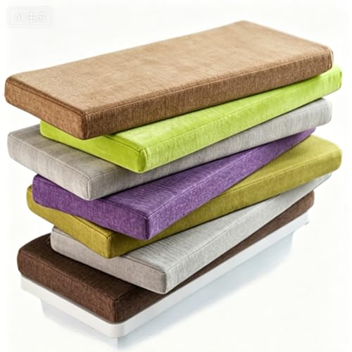 Zoomlie Cojín de asiento de ventana para ventana de bahía, tela de felpilla de espuma de alta resistencia, parte inferior antideslizante, lavable, cocina, comedor, rincón de desayuno