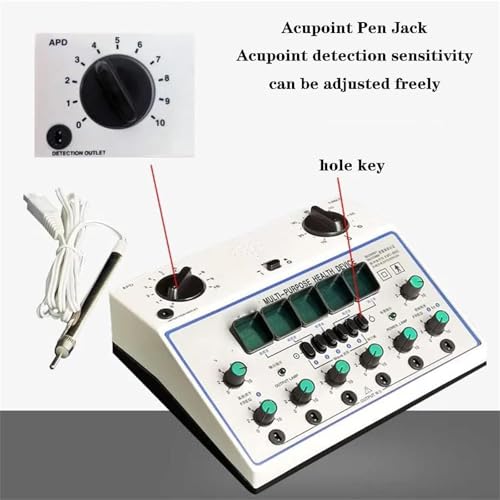Generico Apparecchio per agopuntura a impulsi elettrici, 6 canali di Uscita, Kit per Massaggio fisioterapico, Dispositivo per elettroterapia a impulsi