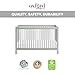 Oxford Baby Essentials Island Full Size 4-in-1 Convertible Baby Crib with Round Spindles, Gray