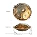 ASTEMAN Handpan in D Minor, 22 inches with 17 notes, comes with a backpack, courses, finger sleeves, stand, cleaning cloth, and two mallets.(Gold, 432hz)