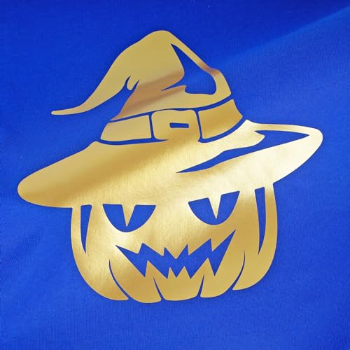 Image of RENLITONG HTV Shiny Golden PU Stretch Metallic Heat Transfer Vinyl 12 Inch x 7 feet Roll DIY for T-Shirt Clothing Iron on Vinyl for All Cutter Machine Glossy(Shiny Golden)