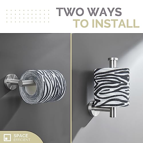 Toilet Paper Holder Brushed Nickel, Angle Simple SUS304 Stainless Steel Bathroom Toilet Paper Roll Holder Wall Mount by Angle Simple - Image 4