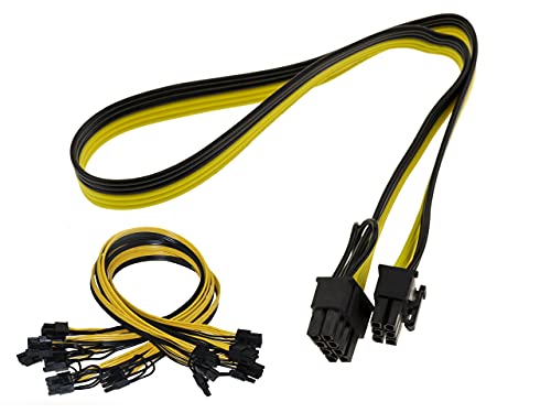 Cordon PCIe 6 pin mâle vers 8 pin pour breakout board HP de KALEA-INFORMATIQUE, lot de 6