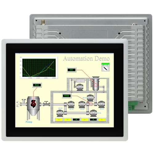 Image of 8-Inch Industrial Touch Screen Monitor, Ratio 4:3 Embedded PCAP Touchscreen Monitors | 10-Point Touch | No Drive, Plug and Play | IP65 Front | HD-MI VGA USB Port