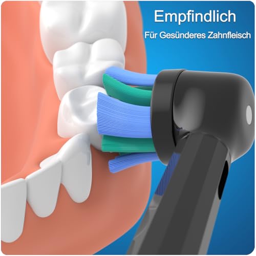 8 Stück iO Aufsteckbürsten Kompatibel mit Oral B iO 2/3/4/5/6/7/8/9/10 Zahnbürste Elektrische, 4 Weiß+4 Schwarz (4 Weiß+4 Schwarz)