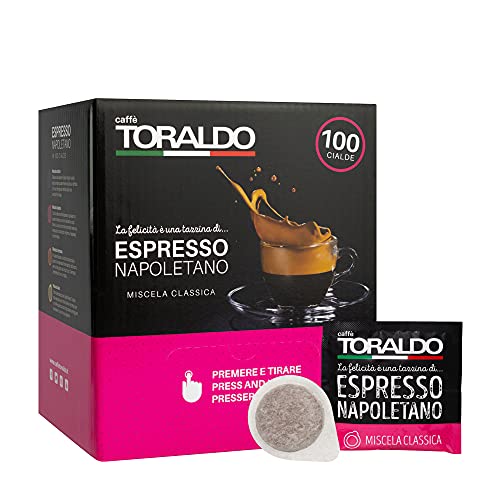 Caffè Toraldo - Dosettes Ese 44 mm pour machine à café à dosettes Mélange Classica Boîte de 100 dosettes de 7 g moulues fraîchement