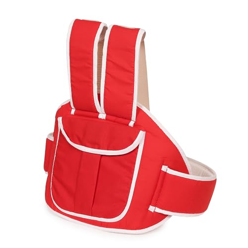 Image of MELVIS Kids Safety Belt for Two Wheeler with Reflective Strips, Portable Seat Belt Children Motorcycle Harness for Motorcycle Bike, Adjustable Safety Harness for Boys Girls (2-12years) (Red)