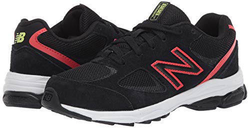 New Balance Kid's 888 V2 Lace-Up Running Shoe, Black/Neo Flame, 3 X-Wide Infant #TOP6