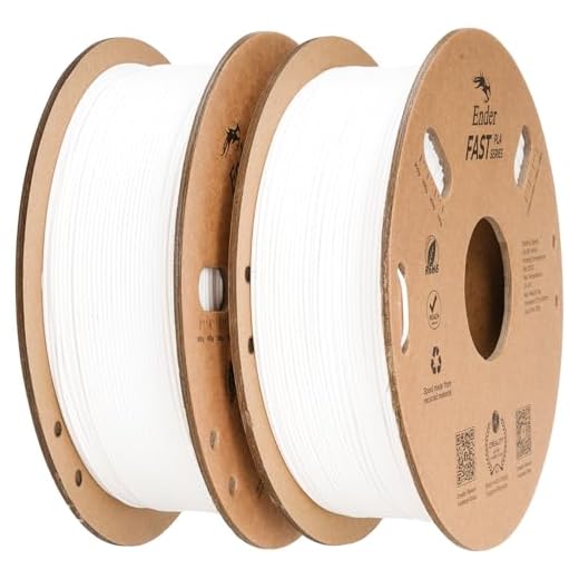 Creality Rapid PLA Filament for Ender3 V3 KE SE K1C 2Kg, 3D Printer Filament 1.75mm High Speed 300mm/s Ender Fast PLA Filament, Dimensional Accuracy +/- 0.02mm for Most FDM 3D Printers (White & White)