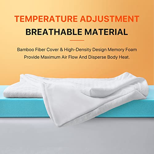 3-Inch-Gel-Memory-Foam-Mattress-Topper-Queen-Size-Cooling-Mattress-Pad-for-Back-Pain-with-Removable-Bamboo-CoverBed-Topper-Soft-Breathable