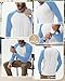 August Alley 5 Pack Men's Long Sleeve T Shirts Crew Neck Baseball Tops Raglan Athletic Casual Tees(White/Blue Purple, White/Orange, White/Tangerine, White/Light Blue, White/Yellow,Large)