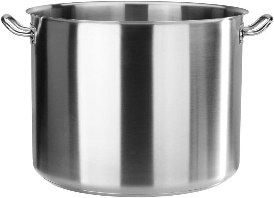 New Star Foodservice 60 Qt Stainless Steel Stock Pot with Cover, 18/8 Stainless Steel