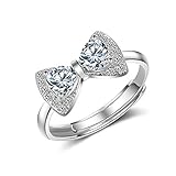 ♥ 【3A Zirkonia】 hat ideale Härte und Verschleißfestigkeit. Perfekte Klarheit, feine Schnitte und Farbkorrekturen, die eine exquisite Technologie enthüllen, die die Brillanz der Sonne durch die Sonne reflektiert und zusätzliche Eleganz und Romantik verleiht.