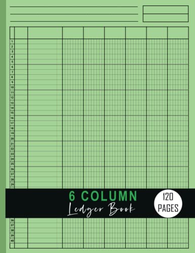 6 Column Ledger Book: General Accounting Ledger bookkeeping / Income and Expense Log Book For Small Business and Personal Use, 120 Pages