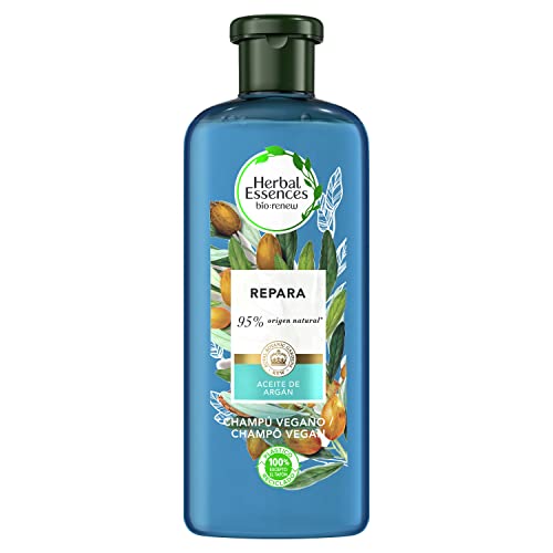 Herbal Essences bio:renew Champú Reparación, Aceite de Argán de Marruecos 400 ml, con ph neutro e ingredientes naturales