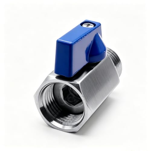 Image of Beduan 1 /2 NPT Mini Ball Valve 304 Stainless Steel Female x Male NPT Thread Shut-Off Valve(Pack of 2)
