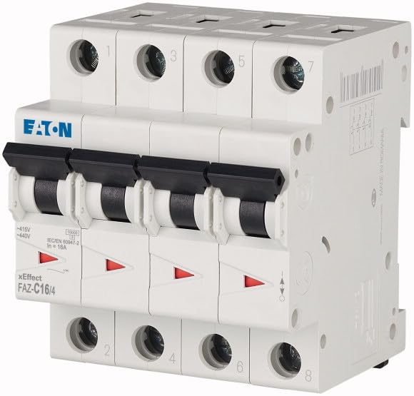 EATON FAZ-C16/4 Interruptor Automático Magnetotérmico FAZ, 16A, 4P, Curva C