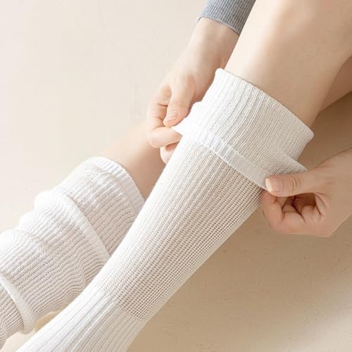 Image of 4 Pairs Women's Slouch Socks, Cotton Knee High Split Toe Tabi Socks