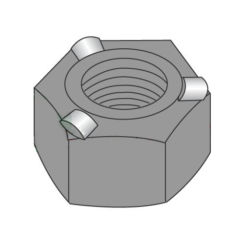 3/8-16 Hex Weld Nuts / 3 Projections/Self-Locating Pilot/Steel/Plain (Carton: 1,000 pcs)