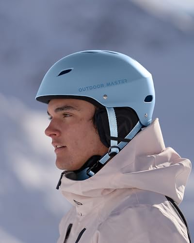 Image of OutdoorMaster Kelvin Ski Helmet - Snowboard Helmet for Men, Women & Youth (Gray Blue,L) | Ski & Snowboard Use,Fits Men,Women & Youth,ASTM Certified Impact Protection,Adjustable Ventilation
