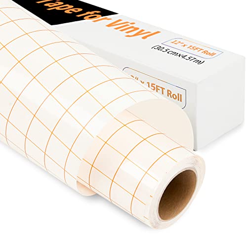 Lya Vinyl Film de transfert pour traceur Orange 30,5 x 457,5 cm Film de transfert Traceur pour Cri-cut Silhouette Cameo Cricut Film de transfert pour décoration Cover