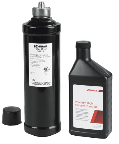 Robinair 13172 R-12 and R-134a A/C Recovery and Recycling Unit Maintenance Kit - Includes 34724 Filter Dryer and 13119 Vacuum Pump Oil (Pint)