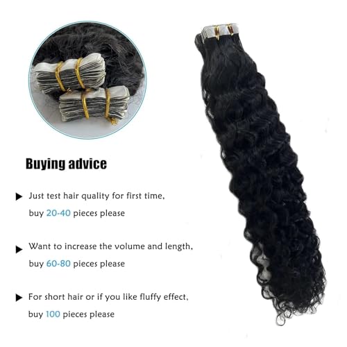 Extensions à ruban adhésif cheveux brésiliens bouclés de 24 pouces de qualité premium