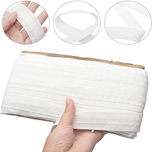 Image of HUNNY- BUNCH Premium Home Decor Narrow Shading White Curtain Tape with Strong Toughness and Heavy Fabric for 1 Inches Hook (Width: 1 inch) (25 Meters)