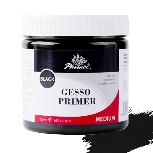 PHOENIX Black Gesso Primer - 16.9 Fl oz. / 500ml