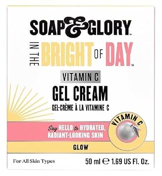 Soap & Glory In the Bright Of Day Vitamin C Gel Cream - Vitamin C Face Cream for All Skin Types - Reenergizing & Brightening Face Moisturizer (50ml)