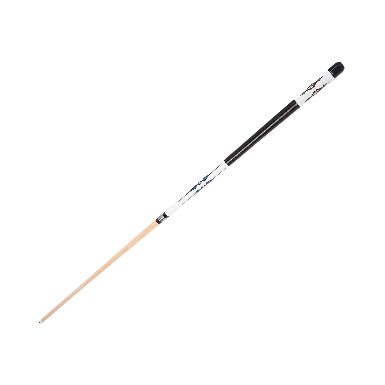 Sorandy Stecca da Biliardo in Legno di Acero con Punta Affusolata da 13 Mm, Stecca da Biliardo, in Gomma Nera con Design in 2 Pezzi, per Competizioni di Esercizi di Gioco, Ideale per
