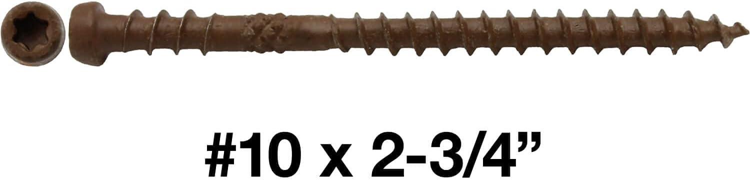 Black Friday Clearance #10 x 2-3/4 Cocoa Brown (Tiki Torch, Sedona) Composite Decking Exterior Coated Wood Screw Torx/Star Drive Head (5 lbs ~350 Screws) - Decking Exterior Coated Torx/Star Drive Wood Screw Flash Deals - 40% OFF #10 x 2-3/4 Cocoa Brown (Tiki Torch, Sedona) Composite Decking Exterior Coated Wood Screw Torx/Star Drive Head (5 lbs ~350 Screws) - Decking Exterior Coated Torx/Star Drive Wood Screw
