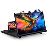 Handy vergrößerungs Bildschirm 14 Zoll, 3D HD Handy Lupe für Smartphone, Anti-Blaues, Faltbarer Ständer für Bildschirmlupen, Kompatibel Mit Allen Smartphone