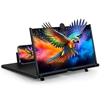 Handy vergrößerungs Bildschirm 14 Zoll, 3D HD Handy Lupe für Smartphone, Anti-Blaues, Faltbarer Ständer für Bildschirmlupen, Kompatibel Mit Allen Smartphone