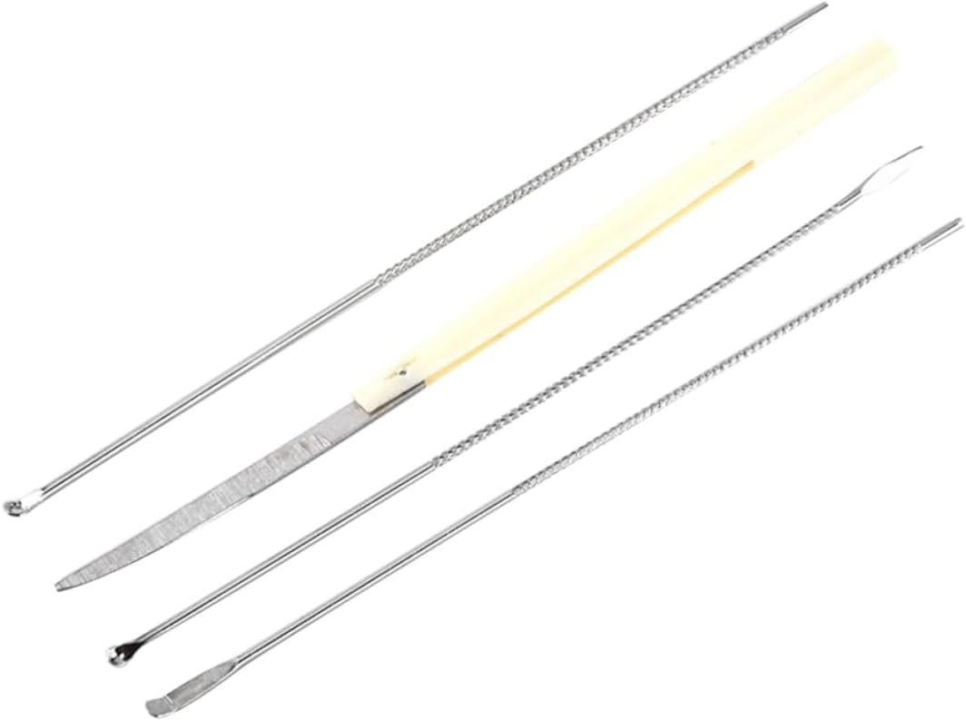 Ear Spoon Kit Spring and Spiral Design for Earwax Removal Ear Cleaning Tool Non-Slip Ergonomic Handle