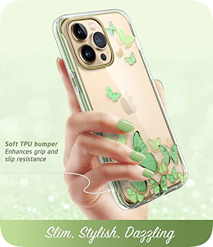 Image of i-Blason Glitter Case for iPhone 14 Pro (6.1 Inch) Mobile Phone Case 360 Degree Case Bumper Protective Cover [Cosmo] with Screen Protector 2022 Edition (Mintfly)