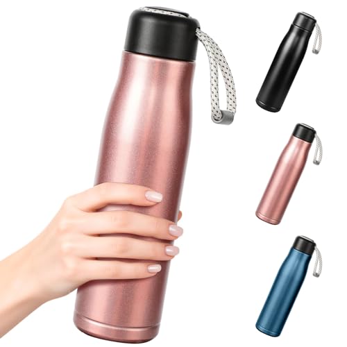 Reviews de Frascos térmicos para bebida para comprar hoy. 46 Termo de Acero Inoxidable de 550ml, Termo de Acero Inoxidable Pequeño, Doble Aislamiento, Térmico 8h Frío/12h Caliente, con Asa, para Viajes, Deportes, Ir A la Escuela,...