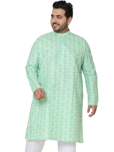 Image of SOJANYA Plus(Since 1958) Men's Cotton Checked Kurta