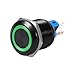 Produktbild Keenso LED Druckschalter, 22mm 12V-24V Wasserdicht Selbstsichernde Verriegelung Druckschalter Druckknopfschalter (Grün)