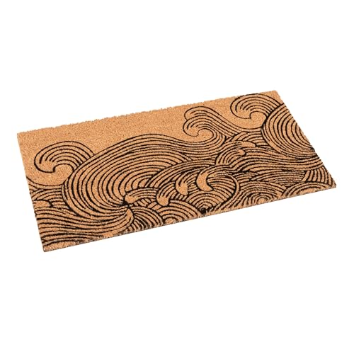Creative Co-Op Natural Coir Wave Doormat
