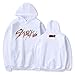 Sweat à capuche épais Kpop StrayKids Album GO- Utilisé pour soutenir les fans de musique - Blanc - L