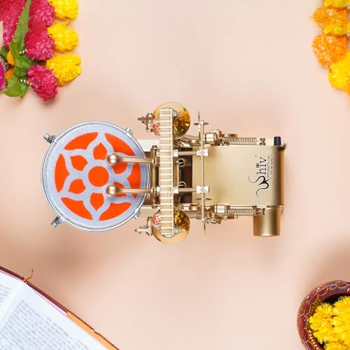 Image of Simple Mini Aarti Machine | Portable Electronic Aarti Device for Daily Pooja & Mandir Use | Color GOLDEN