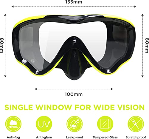 Máscara de buceo para niños gafas de natación antivaho resistentes 6