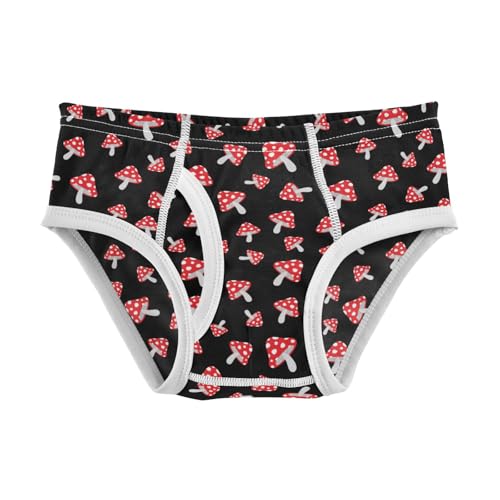 Boys' Exclusive Briefs Toddler Underwear 95% Combed Cotton Boxerbriefs 2T Mushroom Pattern 69