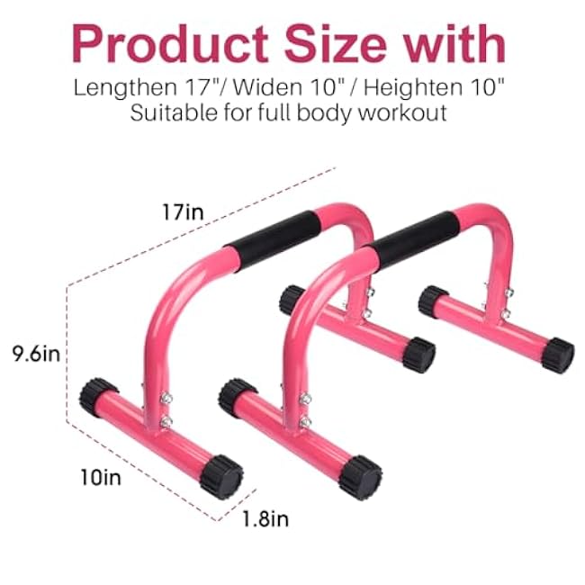 AmazeFan Parallettes Bars, High Steel Push Up Bar Strength Training For Handstands, Calisthenics Bars & Dip Bars, Calisthenic, Push Up Stands Handle for Floor Workouts Calisthenics Equipment ?